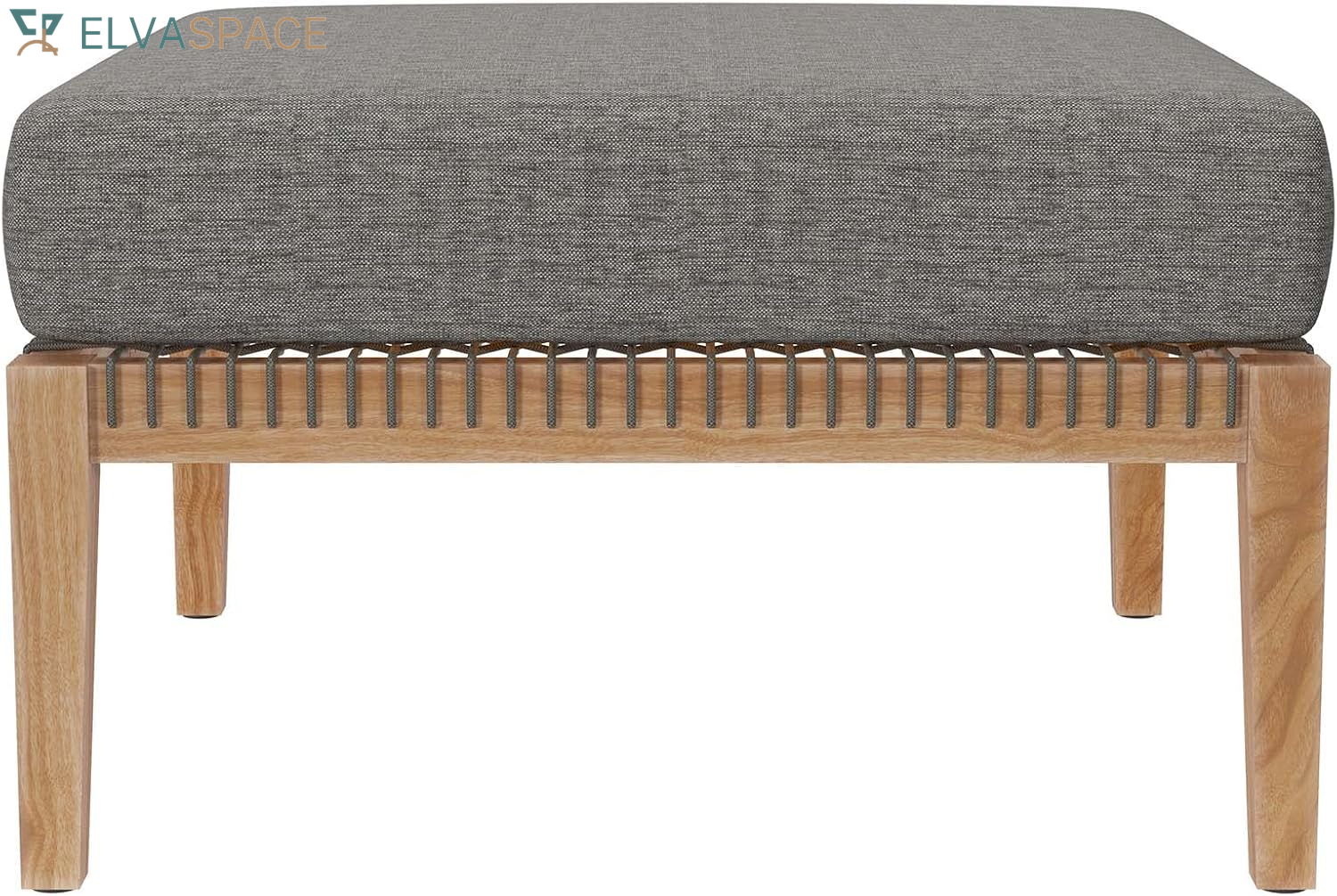 Clearwater Outdoor Patio Teak Wood 6-Piece Sectional Sofa in Gray Graphite