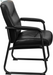 Hercules Series Big & Tall Leathersoft Executive Side Reception Chair, Padded Lobby Chair with 500-Lb. Static Weight Capacity, Black