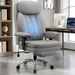 Big and Tall Office Chair with Lumbar Support, Executive Leather Computer Desk Chair, Heavy Duty Comfortable Gaming Chair with Double Layer Cushion & Footrest for Home Office Gaming