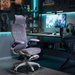 X100 Ergonomic Office Chair with Footrest, Big and Tall Home Desk Chair with 5D Flip-Up Arms, Adjustable 3D Lumbar Support,High Back Rolling Computer Chair, Swivel Mesh Chairs