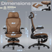 X100 Ergonomic Office Chair with Footrest, Big and Tall Home Desk Chair with 5D Flip-Up Arms, Adjustable 3D Lumbar Support,High Back Rolling Computer Chair, Swivel Mesh Chairs