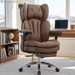 Big & Tall Desk Chair, Wide Executive Office Chair with Footrest Grey