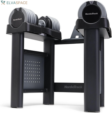 55 Lb Select-A-Weight Dumbbell Pair with Universal Dumbbell Stand Bundle