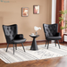 Boucle Accent Chair for Living Room, Upholstered Reading Chair with High Backrest, Tufted-Button Wingback Armchair for Bedroom, Dressing Room, Home Office, Ivory White