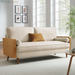 Kellan 72 Inch Velvet Sofa in Walnut Moss Green