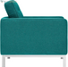 Loft Upholstered Fabric Mid-Century Modern Accent Arm Lounge Chair in Teal