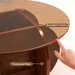 Modern round Coffee Table with Solid Wood Legs,31.5'' Glass Coffee Tables for Living Room Rustic Circle Center Cocktail Table with Tempered Glass-Top,For Small Spaces, Unique | Modern
