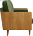 Kellan 72 Inch Velvet Sofa in Walnut Moss Green
